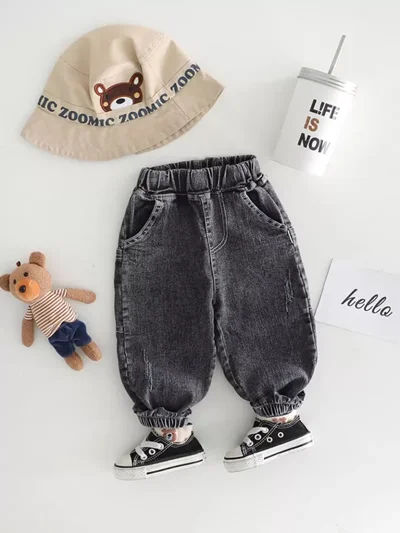 شلوار اورجینال پسرانه رنگ ذغالی