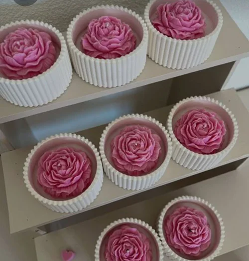 شمع طرح شیاردار آلاله