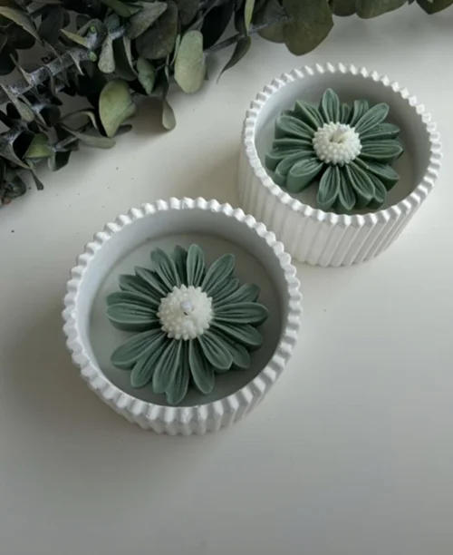 شمع طرح بابونه